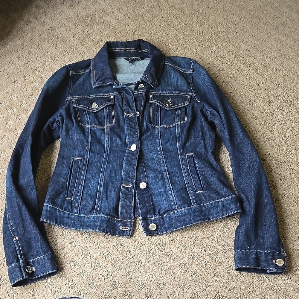 Women's Denim Jacket Size Small Blue Spring White House Black Market Jean